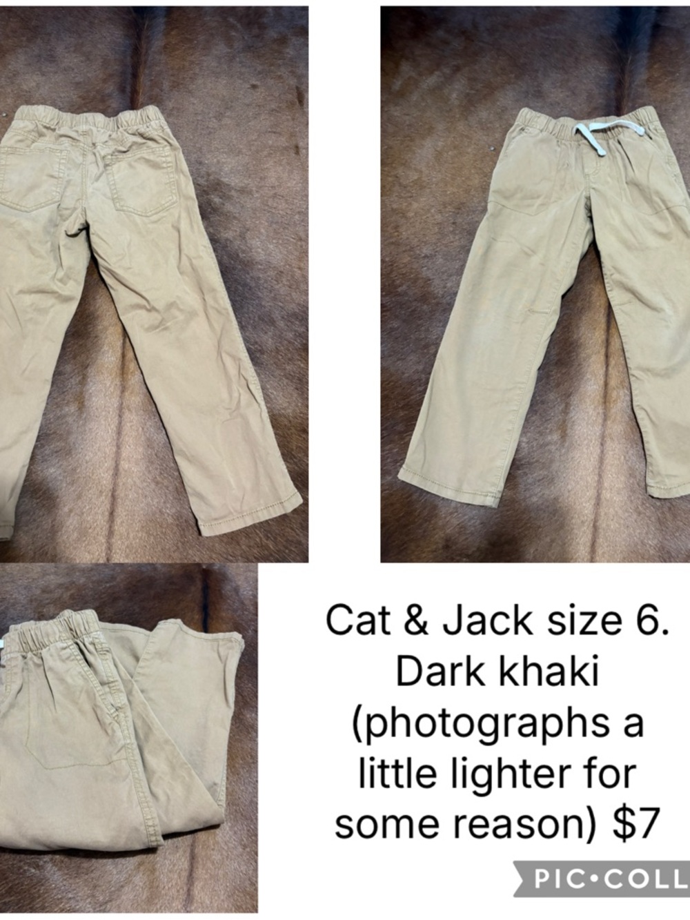 Cat & Jack Dark Khaki Drawstring Pants